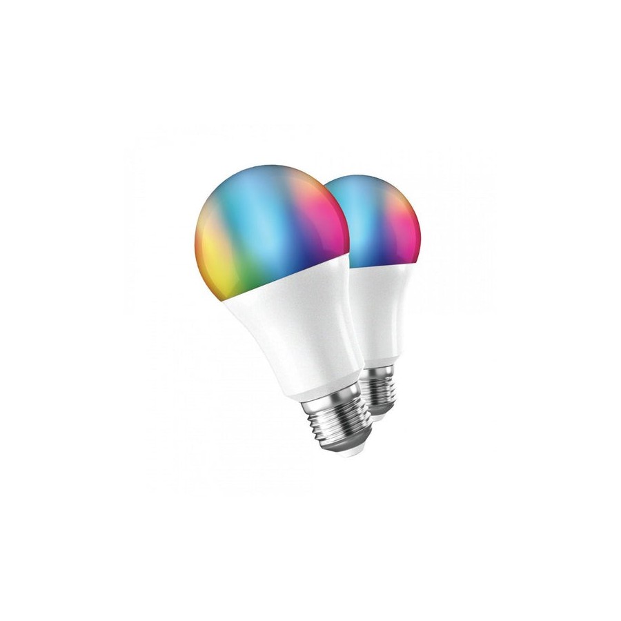 Bombilla led inteligente muvit io a60 casquillo e27 9w 800 lúmenes 2700k-6500k pack de 2 uds