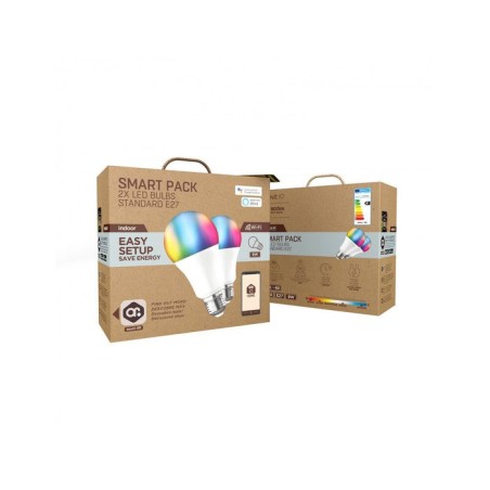 Bombilla led inteligente muvit io a60 casquillo e27 9w 800 lúmenes 2700k-6500k pack de 2 uds