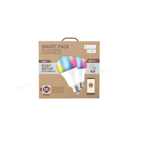 Bombilla led inteligente muvit io a60 casquillo e27 9w 800 lúmenes 2700k-6500k pack de 2 uds