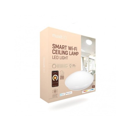 Lámpara de techo muvit iot miocla001 wifi 18w 1400lum compatible con asistente de voz