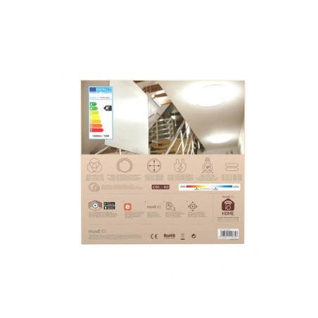 Lámpara de techo muvit iot miocla001 wifi 18w 1400lum compatible con asistente de voz