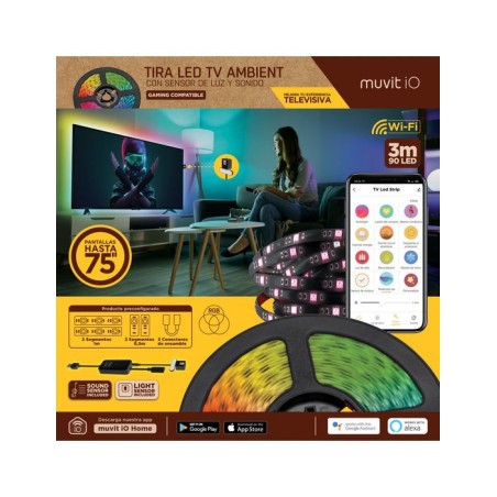 Tira led muvit io miolst005 3m color rgb regulable