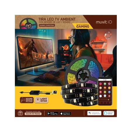 Tira led muvit io miolst005 3m color rgb regulable
