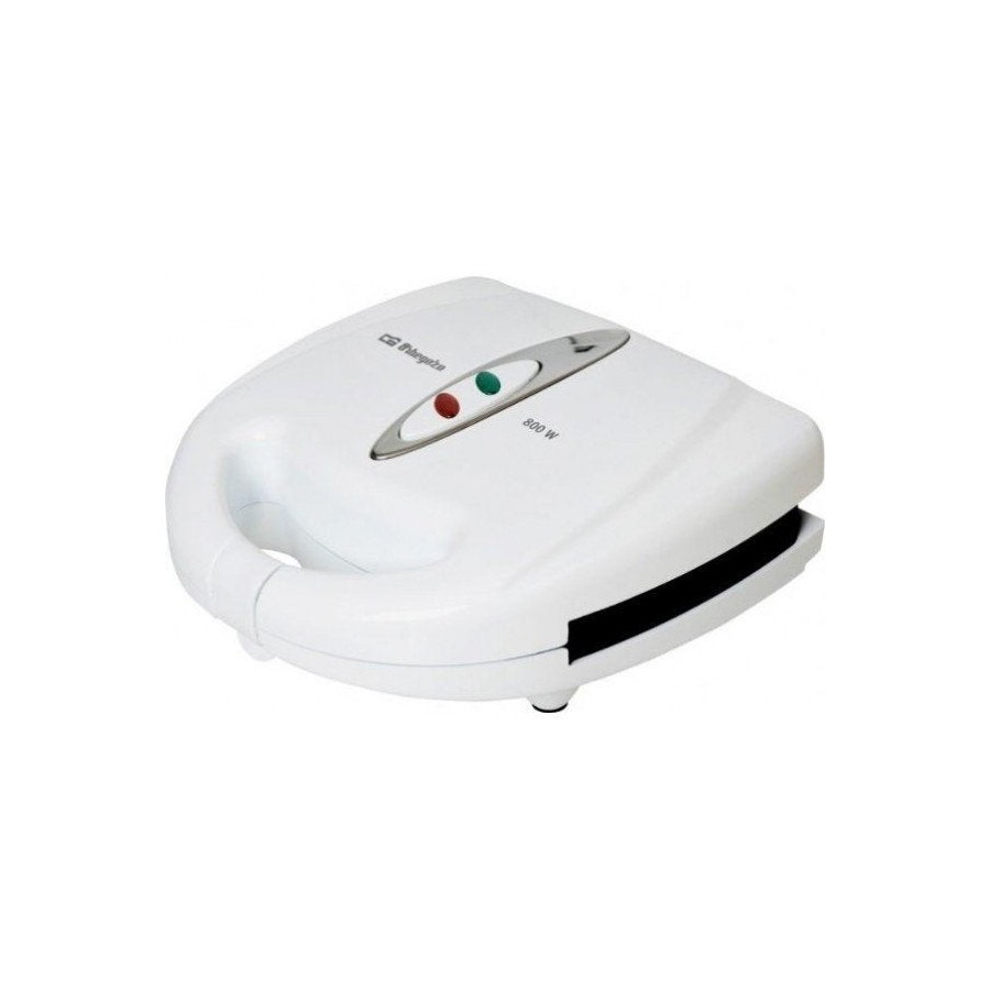 Sandwichera orbegozo sw 5000 blanca 800w 2 sandwiches revestimiento antiadherente