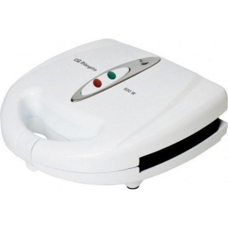 Sandwichera orbegozo sw 5000 blanca 800w 2 sandwiches revestimiento antiadherente