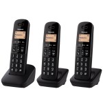 Teléfono inalámbrico panasonic kx-tgb613jtb pack trio negro
