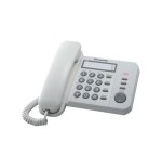 Teléfono de sobremesa panasonic kx-ts520ex1w blanco rellamada último número montaje en pared 6 niveles volumen tono de llamada