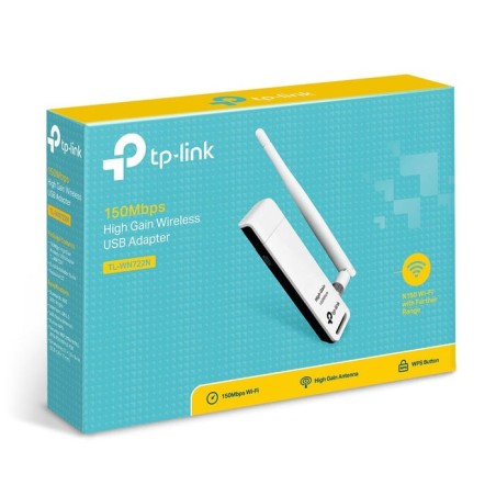 Tp-link tl-wn722n adaptador wifi usb 150 mbps antena de alta ganancia