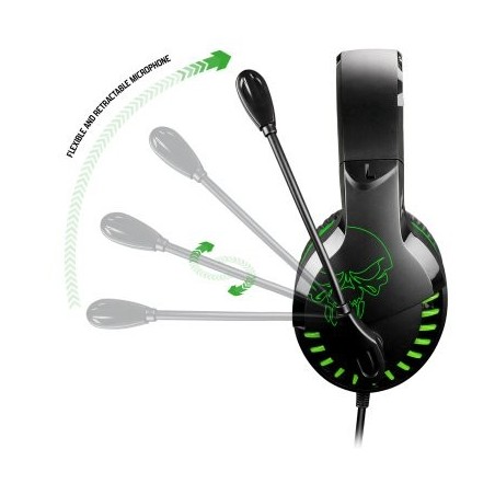 Auriculares gaming con micrófono spirit of gamer pro-h3 xbox edition jack 3.5 verdes