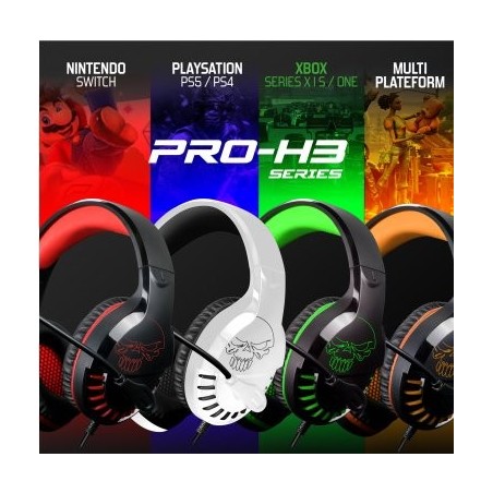 Auriculares gaming con micrófono spirit of gamer pro-h3 xbox edition jack 3.5 verdes