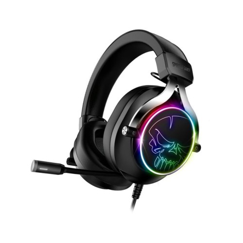 Auriculares gaming con micrófono spirit of gamer xpert h600 jack 3.5 usb 2.0 gris oscuro