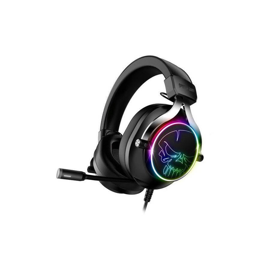 Auriculares gaming con micrófono spirit of gamer xpert h600 jack 3.5 usb 2.0 gris oscuro