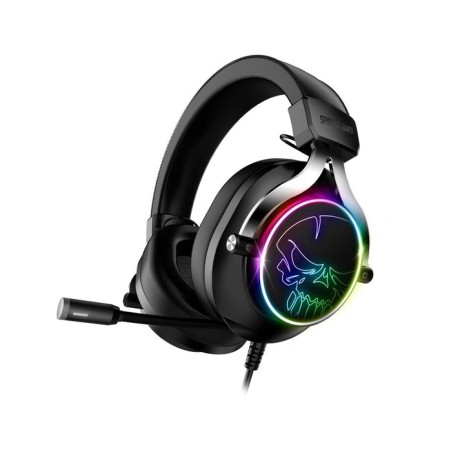 Auriculares gaming con micrófono spirit of gamer xpert h600 jack 3.5 usb 2.0 gris oscuro
