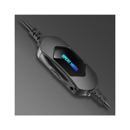 Auriculares gaming con micrófono spirit of gamer xpert h600 jack 3.5 usb 2.0 gris oscuro