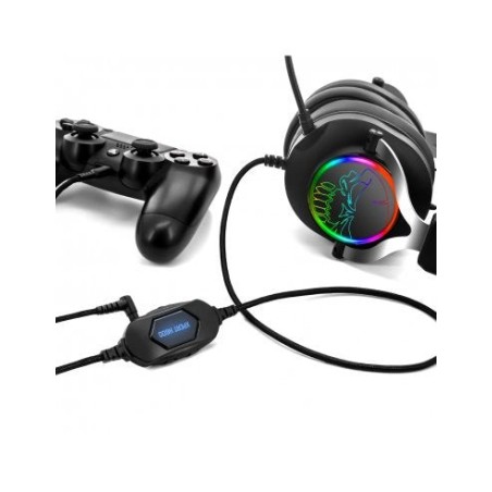 Auriculares gaming con micrófono spirit of gamer xpert h600 jack 3.5 usb 2.0 gris oscuro