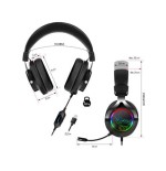 Auriculares gaming con micrófono spirit of gamer xpert h600 jack 3.5 usb 2.0 gris oscuro