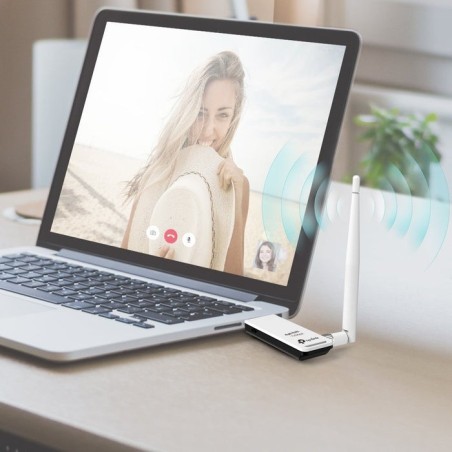 Tp-link tl-wn722n adaptador wifi usb 150 mbps antena de alta ganancia