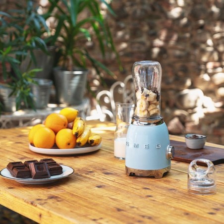Smeg 50'style glass blender blue pbf01pbeu