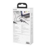 Baseus hub metal gleam 8 en 1 tipo-c 3x usb 3.0 pd hdmi rj45 lector de tarjetas sd microsd