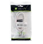 Cable techly hdmi high speed con ethernet a a m m 1m blanco