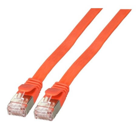 Efb rj45 flach cable de red u ftp, cat.6a, pvc, 0.5m, rojo