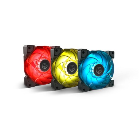Nox ventilador 120x120 hummer h-sync rgb pack 3uds control pwm/ conector de 4 pines