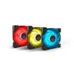 Nox ventilador 120x120 hummer h-sync rgb pack 3uds control pwm/ conector de 4 pines