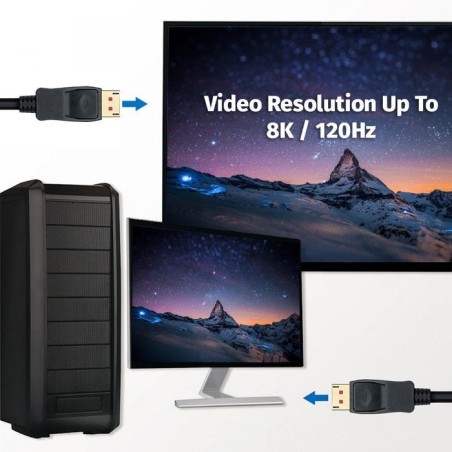 Techly icoc dsp-a14-030nt 3 m displayport negro