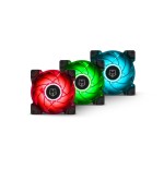 Nox ventilador 120x120 hummer h-sync rgb pack 3uds control pwm/ conector de 4 pines
