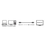 Techly icoc dsp-a14-030nt 3 m displayport negro