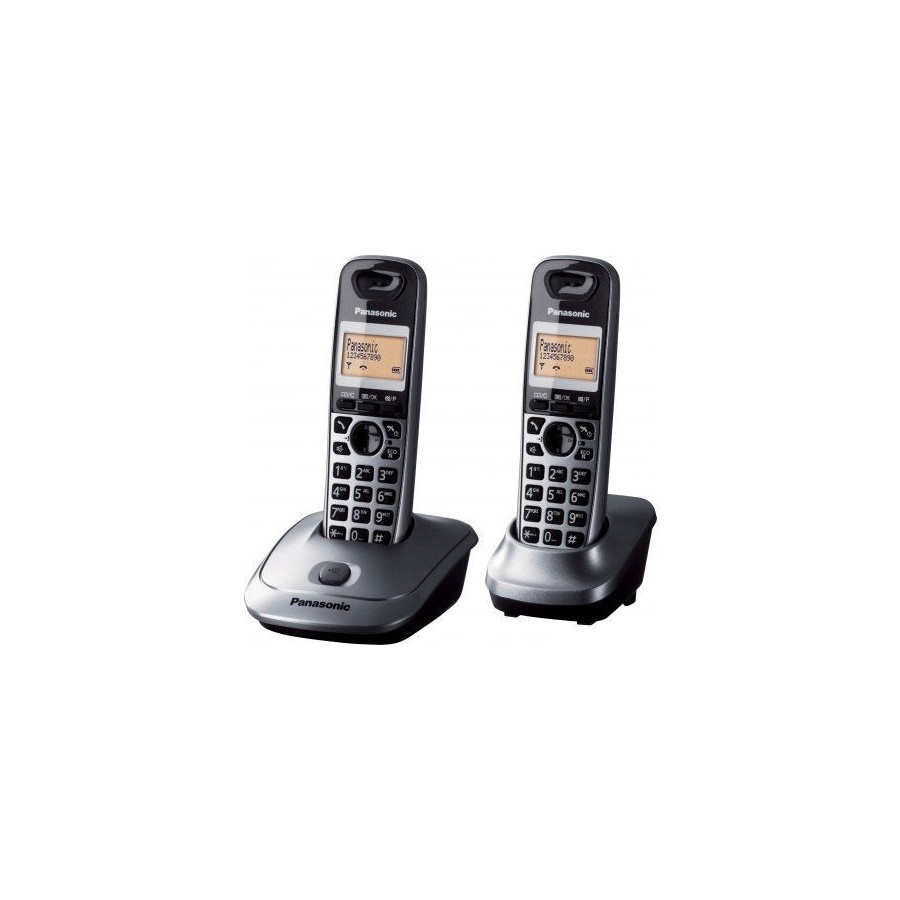 Panasonic kx-tg2512 teléfono dect gris identificador de llamadas