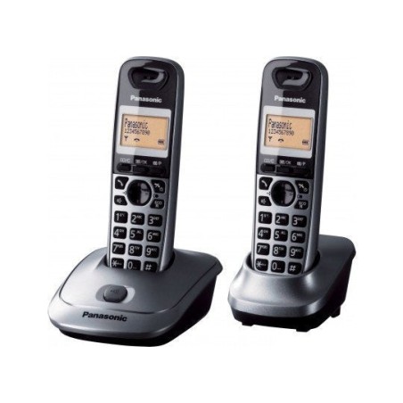 Panasonic kx-tg2512 teléfono dect gris identificador de llamadas