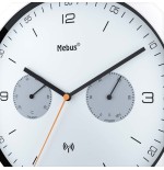 Reloj mebus 52826  de mesa o pared alrededor negro, gris, blanco