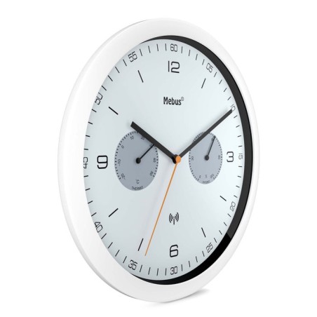 Reloj mebus 52826  de mesa o pared alrededor negro, gris, blanco
