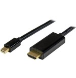 Startech cable mini displayport a hdmi 2m ultra hd 4k negro  mdp2hdmm2mb