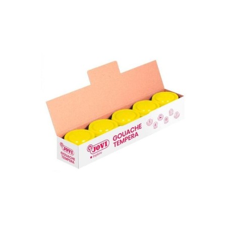 Jovi témpera escolar estuche 5 botes de 35ml unicolor amarillo