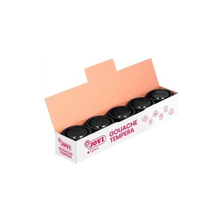 Jovi témpera escolar estuche 5 botes de 35ml unicolor negro