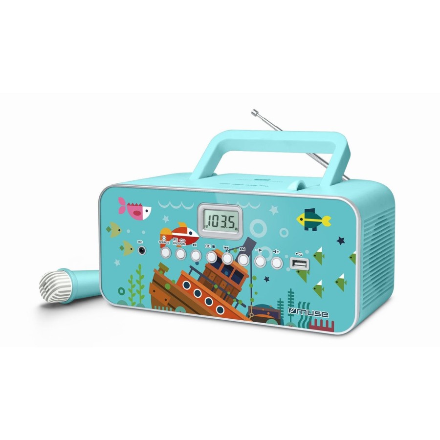 Radio cd muse m-29kb portable  mp3 player with usb