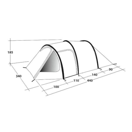 Tienda outwell earth 5 tent, blue