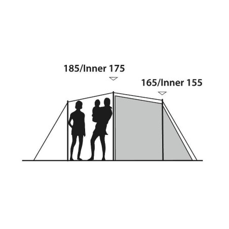 Tienda outwell earth 5 tent, blue