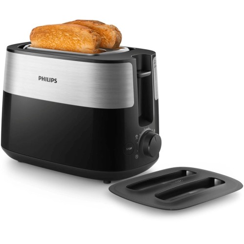 Tostadora philips daily collection hd2517/90  8 2 rebanada(s) 830 w negro, plata