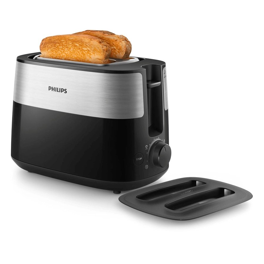 Tostadora philips daily collection hd2517/90  8 2 rebanada(s) 830 w negro, plata