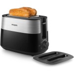 Tostadora philips daily collection hd2517/90  8 2 rebanada(s) 830 w negro, plata