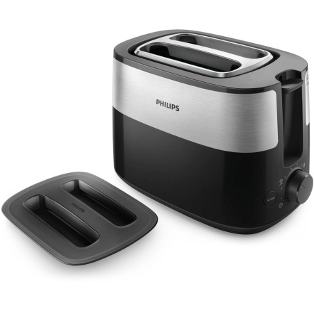 Tostadora philips daily collection hd2517/90  8 2 rebanada(s) 830 w negro, plata
