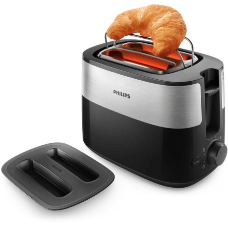 Tostadora philips daily collection hd2517/90  8 2 rebanada(s) 830 w negro, plata