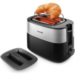 Tostadora philips daily collection hd2517/90  8 2 rebanada(s) 830 w negro, plata