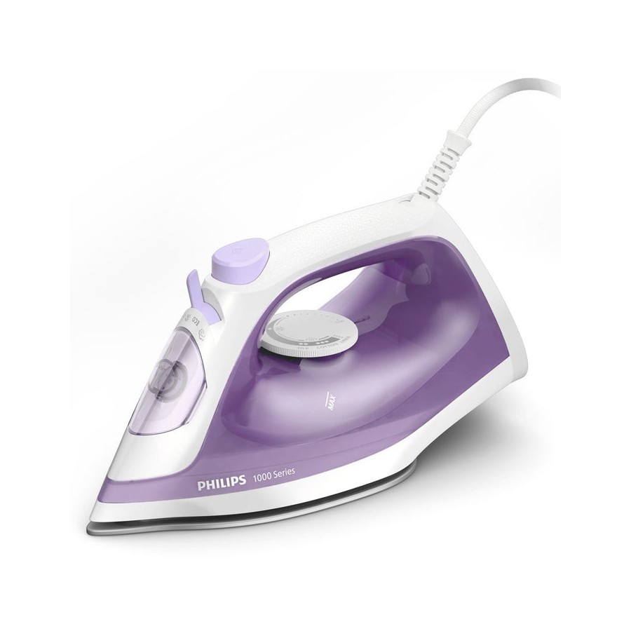 Plancha a vapor philips 1000 series dst1020/30   suela antiadherente 1800 w violeta, blanco