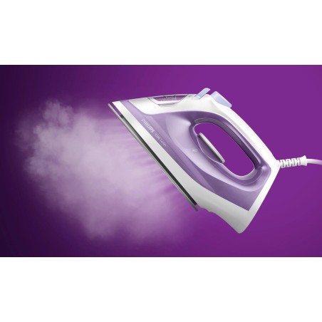 Plancha a vapor philips 1000 series dst1020/30   suela antiadherente 1800 w violeta, blanco