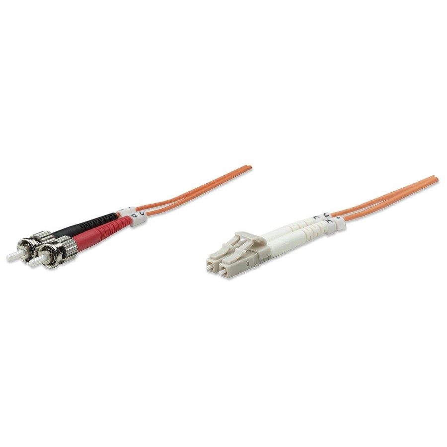 Intellinet 3.0m lc-st m/m cable de fibra óptica e infiniband 3 m naranja
