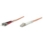 Intellinet 3.0m lc-st m/m cable de fibra óptica e infiniband 3 m naranja